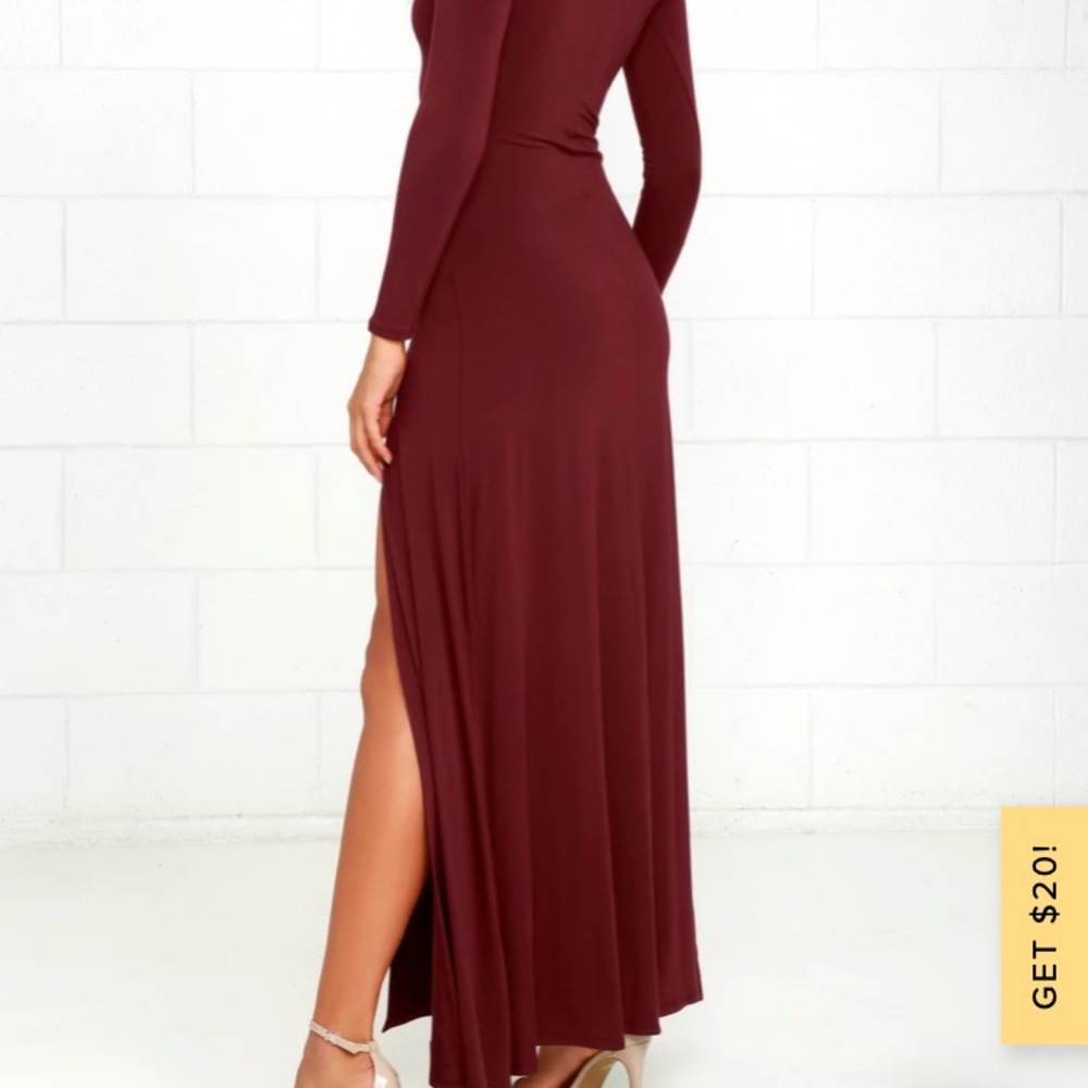 Lulu’s Burgundy Maxi Dress - Picture 5 of 9
